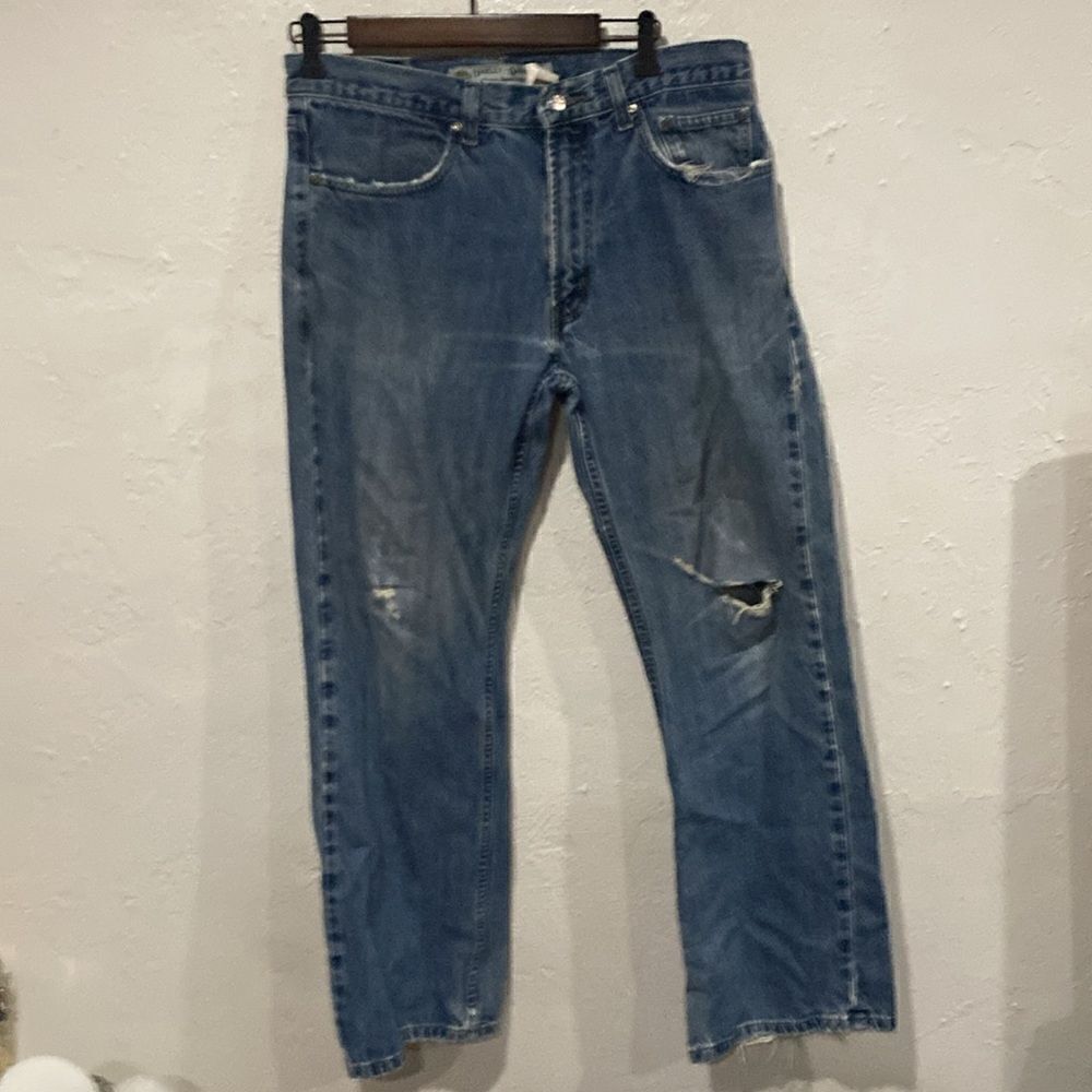 Harley Davidson Straight Relaxed Leg Jeans Size 34/30 Distressed See Pictures